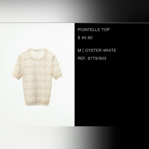 ZARA POINTELLE TOP - Picture 2 of 5